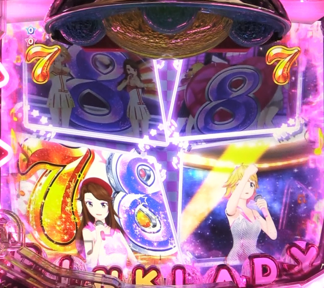 パチンコピンクレディーのスペシャルメドレーリーチ途中画像