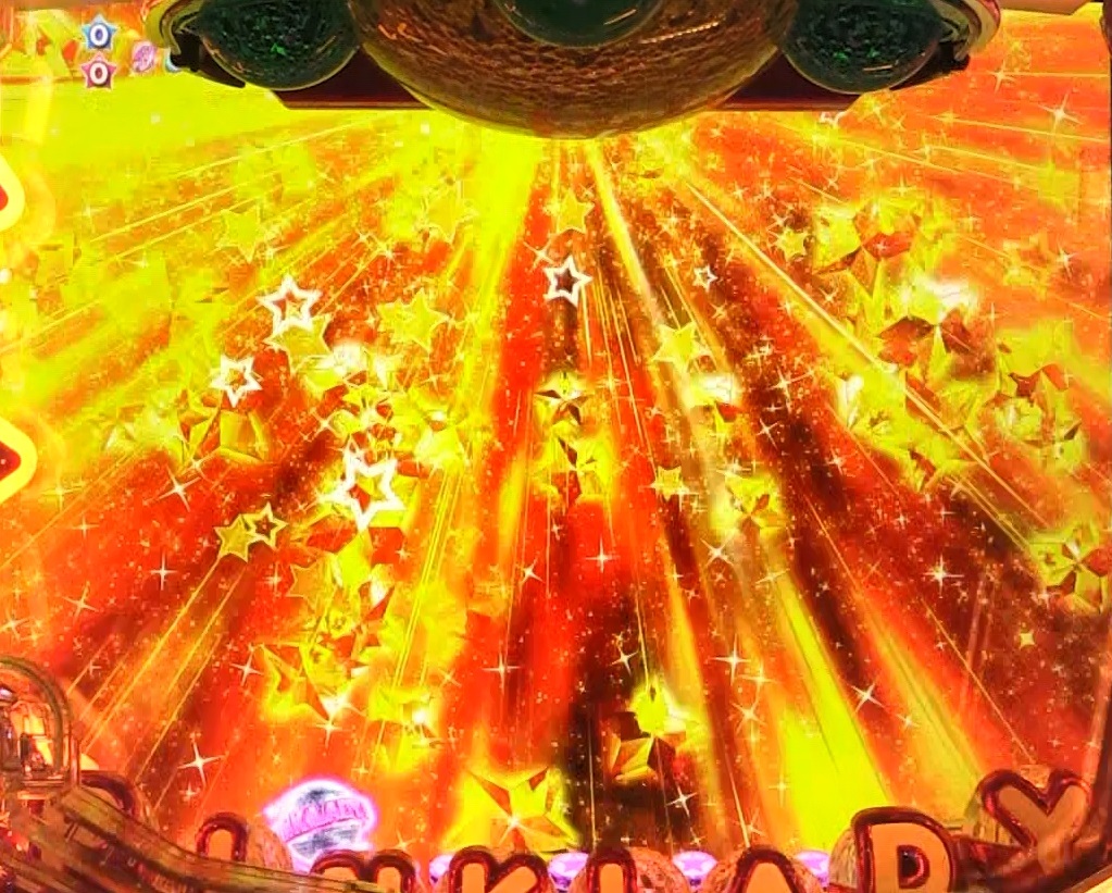 ぱちんこピンク・レディー 甘デジのUFOパト光線イルミ先読み予告画像
