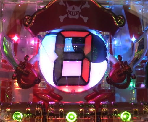 パチンコPパイレーツオブダイナマイトキングの7図柄大当り