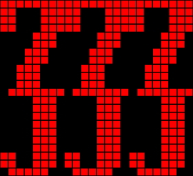 パチンコPパトラッシュV(GREEN)の7orJ図柄大当り画像