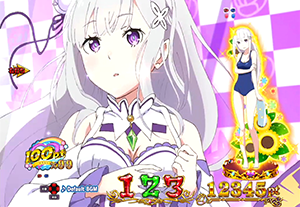 パチンコP Re:ゼロから始める異世界生活のスクール水着保留
