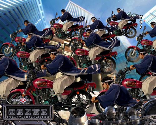 パチンコPサラリーマン金太郎のバイク群予告