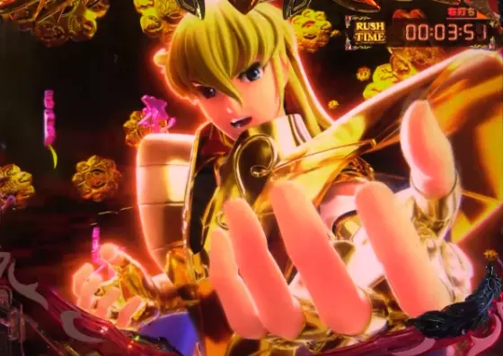 パチンコP聖闘士星矢 超流星LIGHTのシャカ演出