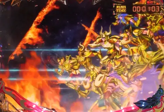 パチンコP聖闘士星矢 超流星LIGHTの黄金聖闘士通過