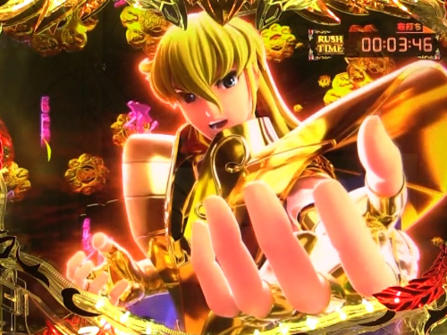 パチンコP聖闘士星矢 超流星 女神ゴールドver.1500のシャカ演出発生画像