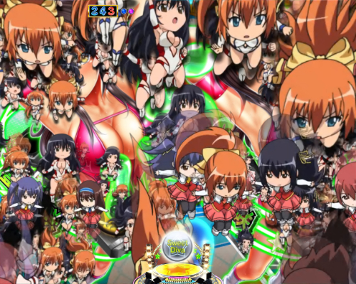 パチンコP世界でいちばん強くなりたい! W悶STARVerのミニキャラ群予告画像