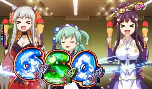 パチンコぱちんこ戦国コレクションのチャンスアップ画像