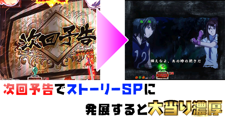 パチンコP真・一騎当千の次回予告の法則