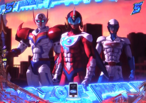 パチンコP真速のガッチャマンの共闘SP3人画像