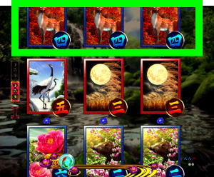 パチンコPフィーバー真花月2夜桜バージョンの枠外揃いの画像