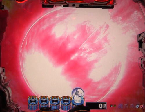パチンコP新鬼武者 DAWN OF DREAMSの流れ星予告 赤