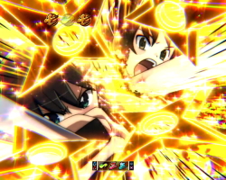 パチンコP閃乱カグラ2 胸躍る199Ver.のVSオロチ中のチャンスアップ画像
