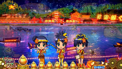 パチンコPスーパー海物語IN JAPAN2金富士 199Ver.ミニキャラステップアップ予告の画像