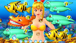 パチンコPスーパー海物語IN JAPAN2金富士 199Ver.マリンちゃんリーチの画像