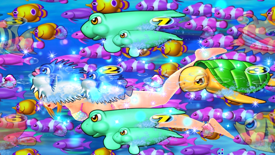 パチンコPスーパー海物語 IN 沖縄5のステップ魚群の画像