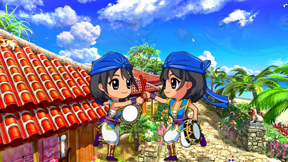 パチンコPスーパー海物語 IN 沖縄5のエイサー隊通過の画像