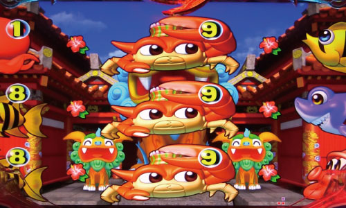 パチンコPスーパー海物語 IN 沖縄5の奇数揃いの画像