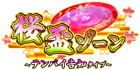 パチンコPスーパー海物語 IN 沖縄5 桜ver.199の桜盃ゾーンの画像