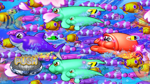 パチンコPスーパー海物語 IN 沖縄5 桜ver.199の海桜魚群予告の画像