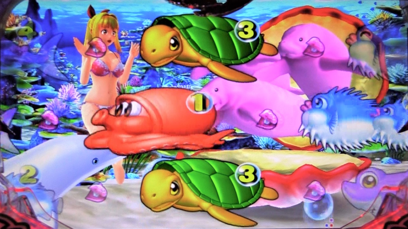 パチンコPスーパー海物語 IN 沖縄5 桜ver.199の連続の画像
