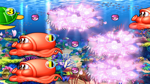 パチンコPAスーパー海物語 IN 沖縄5 夜桜超旋風 99ver.のチャンス目予告