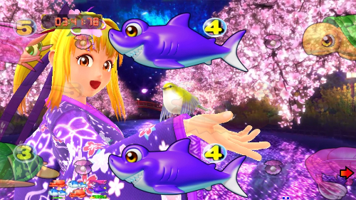 パチンコPAスーパー海物語 IN 沖縄5 夜桜超旋風 99ver.の夜桜ゾーン