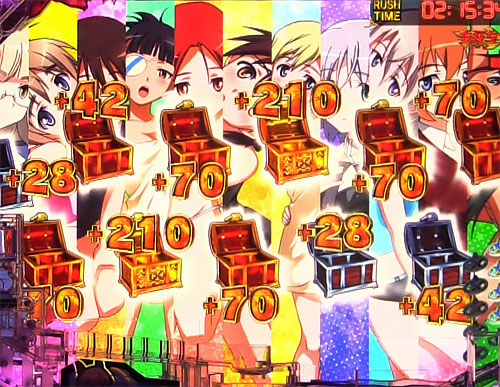 パチンコPストライクウィッチーズ2 129ver.の宝箱BONUS:消化中