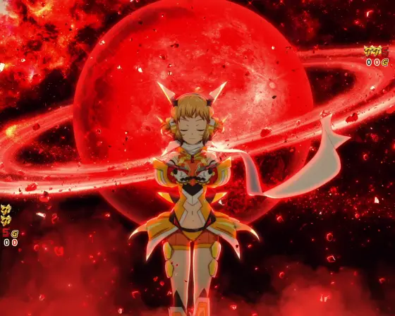 パチンコPフィーバー戦姫絶唱シンフォギア3 黄金絶唱Light ver.の赤月