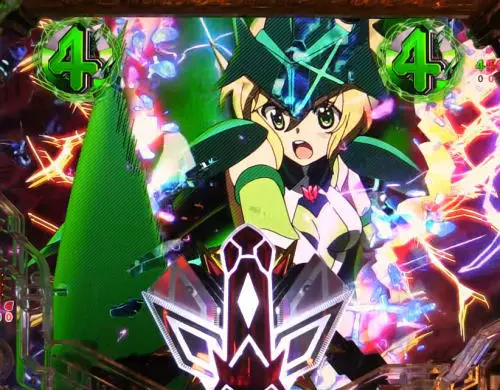 パチンコPフィーバー戦姫絶唱シンフォギア3 黄金絶唱の装者リーチ中カットイン