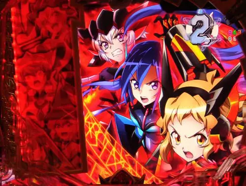 パチンコPフィーバー戦姫絶唱シンフォギア3 黄金絶唱のエピソードリーチ中ロゴ落下