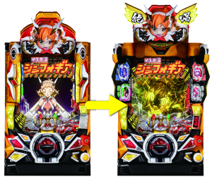 パチンコ シンフォギア2の筐体可動時の画像