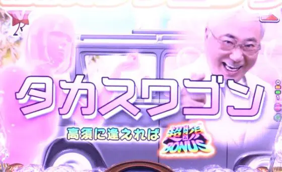 パチンコPyes!高須クリニック青天 はじまりは4500のタカスワゴン画像