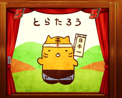 パチンコPフィーバータイガーマスクWのとらたろうリーチ画像