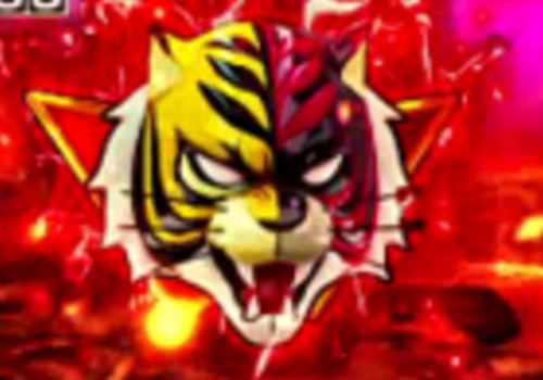 パチンコPフィーバータイガーマスクWのWタイガー予告の画像