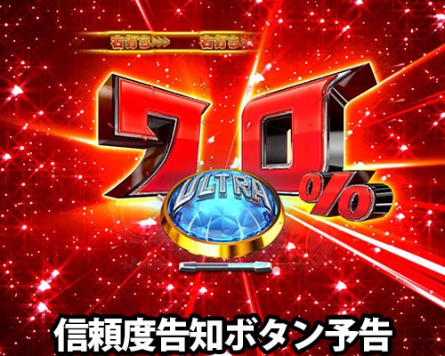 パチンコぱちんこ ウルトラマンティガ 1500×84の信頼度告知ボタン予告
