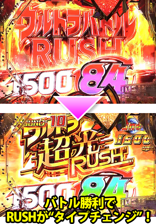 パチンコぱちんこ ウルトラマンティガ 1500×84のRUSH