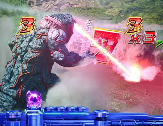 パチンコぱちんこ ウルトラマンティガ ウルトラ超光ライトver.の怪獣SPリーチ:ゴルザ(チャンスアップ)