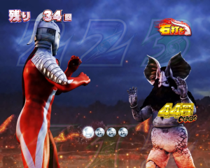 パチンコぱちんこ ウルトラ6兄弟 Light Versionのウルトラバトルモードの画像
