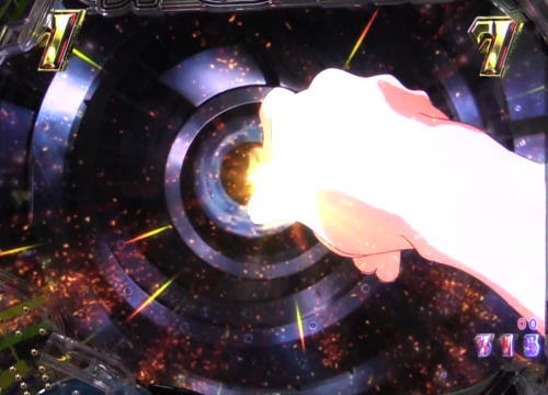 パチンコPビビッドレッドオペレーションの決めろ！テクスチャーオン演出2画像
