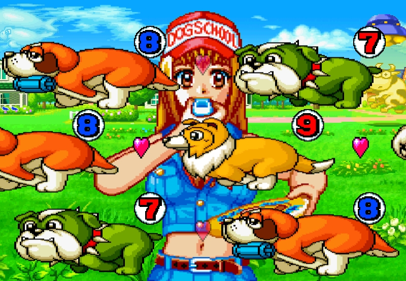 パチンコPAわんわんパラダイスVの初代モードラブちゃんリーチの画像