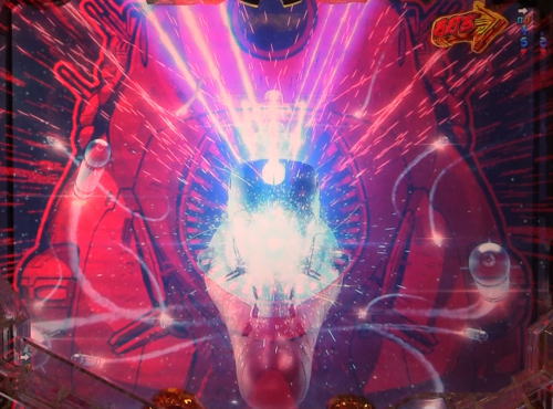 パチンコP宇宙戦艦ヤマト2202 愛の戦士たちの攻撃時エフェクト赤画像