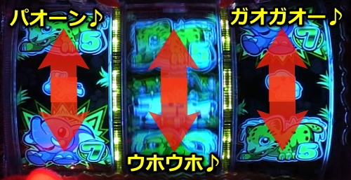 パチンコP野生の王国～どらむサファリ～の疾走リーチ画像