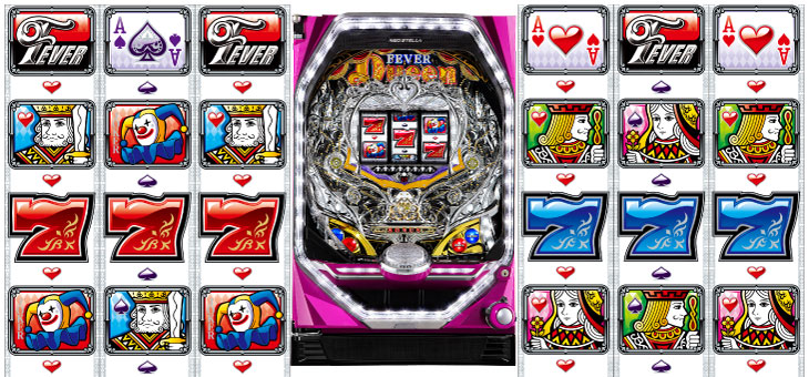 PフィーバークィーンⅡ、パチンコ、図柄、筐体正面画像