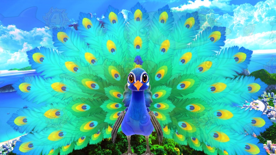 パチンコPAギンギラパラダイス 夢幻カーニバル 強99ver.の孔雀通過画像