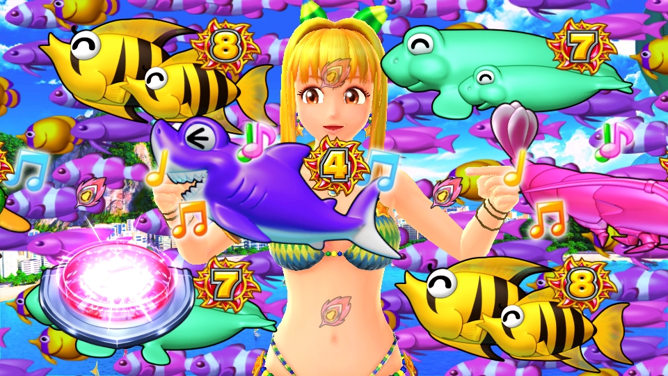 パチンコPAギンギラパラダイス 夢幻カーニバル 強99ver.のスーパーリーチボタン画像