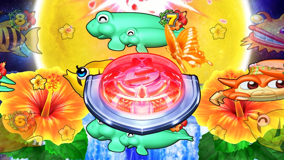 パチンコPAギンギラパラダイス 夢幻カーニバル 強99ver.のハイビスカスモード画像