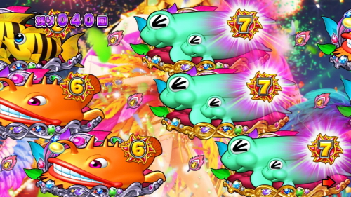 パチンコPAギンギラパラダイス 夢幻カーニバル 強99ver.の揺らぎ煽り画像