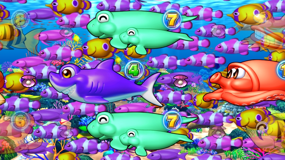 パチンコPAギンギラパラダイス 夢幻カーニバル 強99ver.のギンギラチェンジ魚群画像
