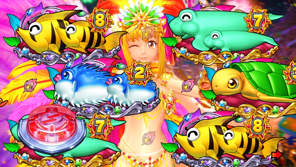 パチンコPAギンギラパラダイス 夢幻カーニバル 強99ver.のカーニバルリーチ画像