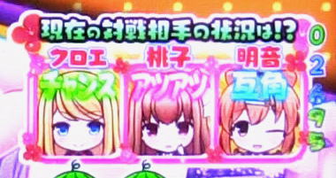 パチンコPAガールフレンド（仮）の対戦相手状況枠